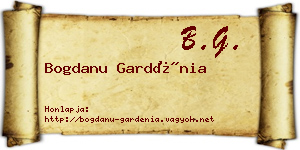 Bogdanu Gardénia névjegykártya